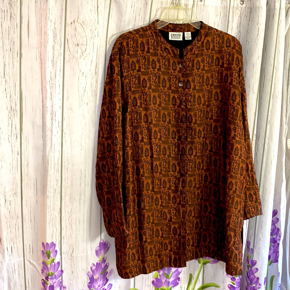 Chicos Design Women’s Silk Blend Tunic Size 3
